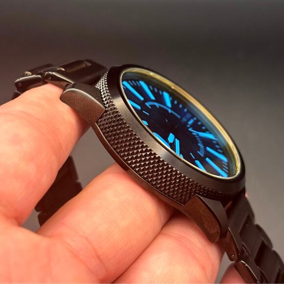 Diesel DZ-1844 Rasp Mens Ion Plated Stainless Steel Blue Dial Quartz Watch NIB - Picture 11 of 17